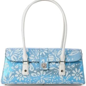 From the Lucent Collection by BRAHMIN, the Dayan Satchel